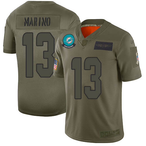 Nike Miami Dolphins #13 Dan Marino Camo Men Stitched NFL Limited 2019 Salute To Service Jersey->miami dolphins->NFL Jersey